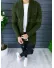 Cardigan barbati kaki slim fit ZR T3596 95-1 Cardigan barbati kaki slim fit ZR T3596 95-1